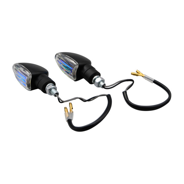 Bike It Bike it short stem mini spear indicators with black body and iridium lens